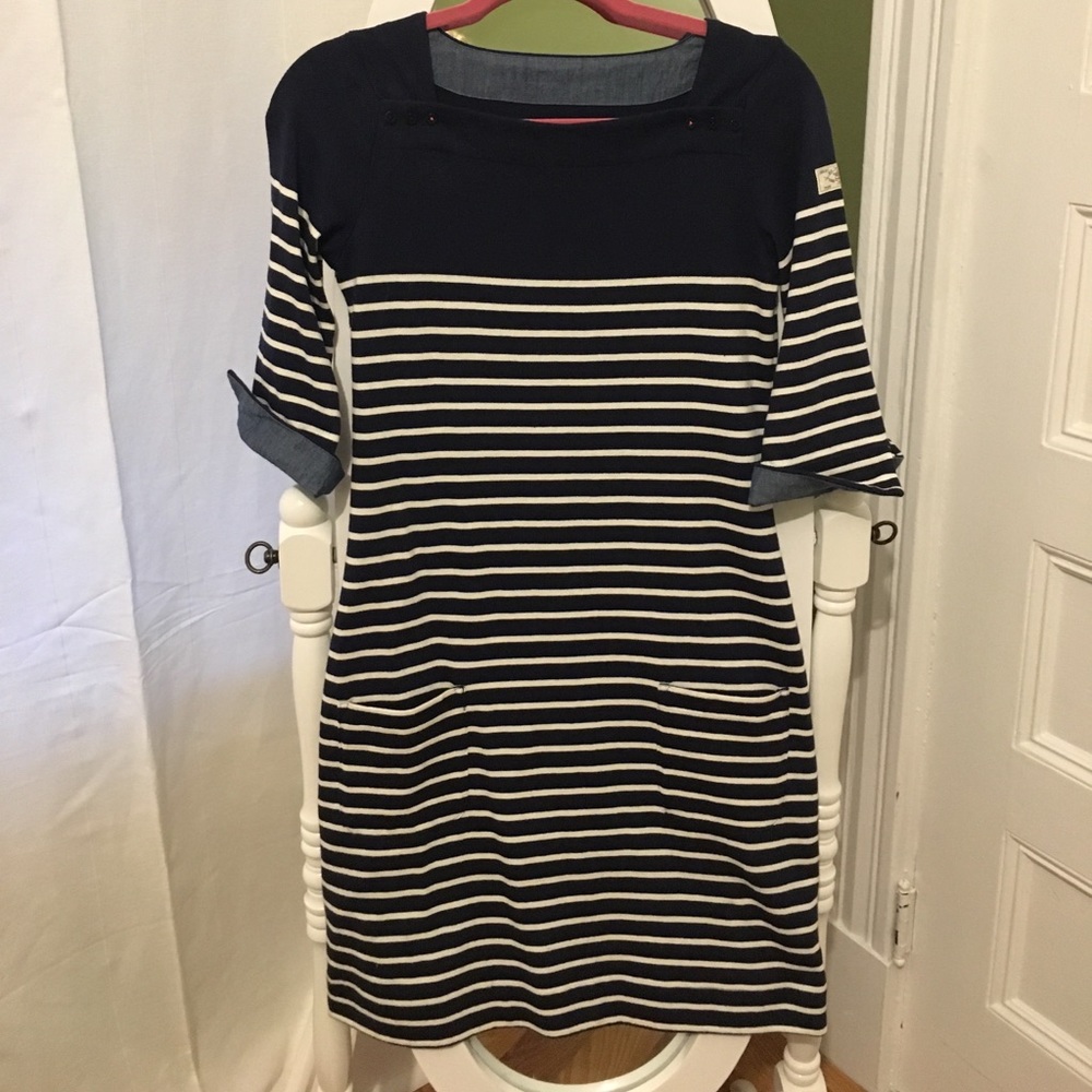 Joules Ladies Remy Summer Dress,French Navy Stripe